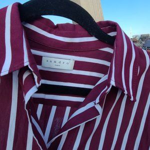 Sandro pinstripe shirt dress